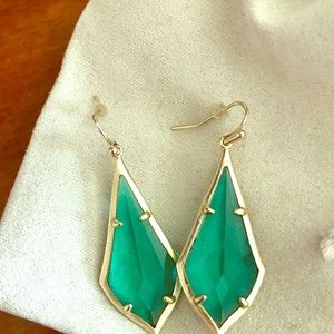 Kendra Scott earrings emerald green
